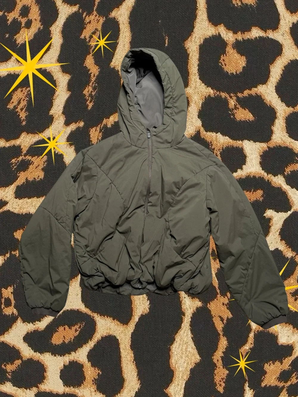 LULULEMON | Water Resistant Insulated Puffer Zip Up Jacket Olive Green | Size XS